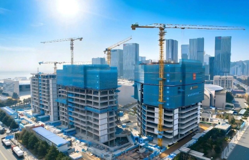 Re Keteka ka Katleho Phethahatso ea Sebopeho sa Core sa Qingdao Fortune Finance Innovation Center.