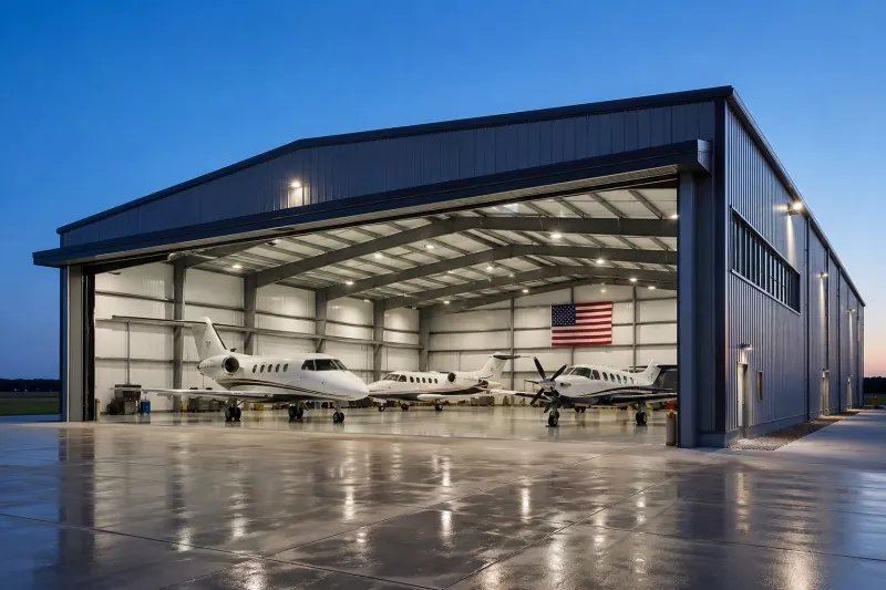 Steel Structure Private Hangar Construction